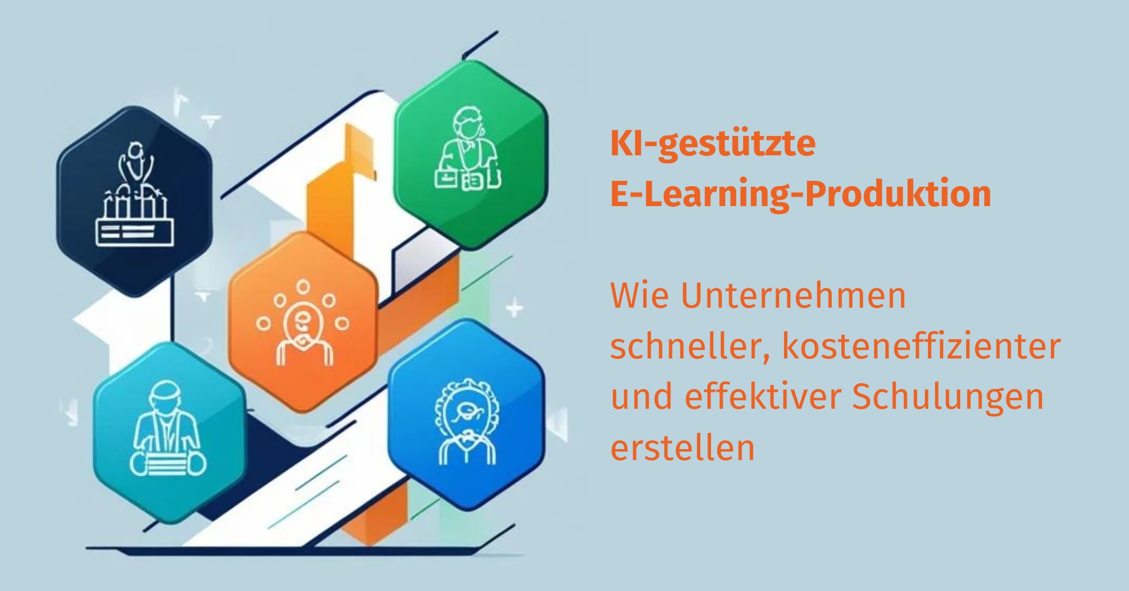 KI-gestützte E-Learning-Produktion: Wie Unternehmen schneller, kosteneffizienter und effektiver Schulungen erstellen